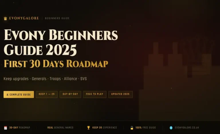 Evony Beginners Guide 2026